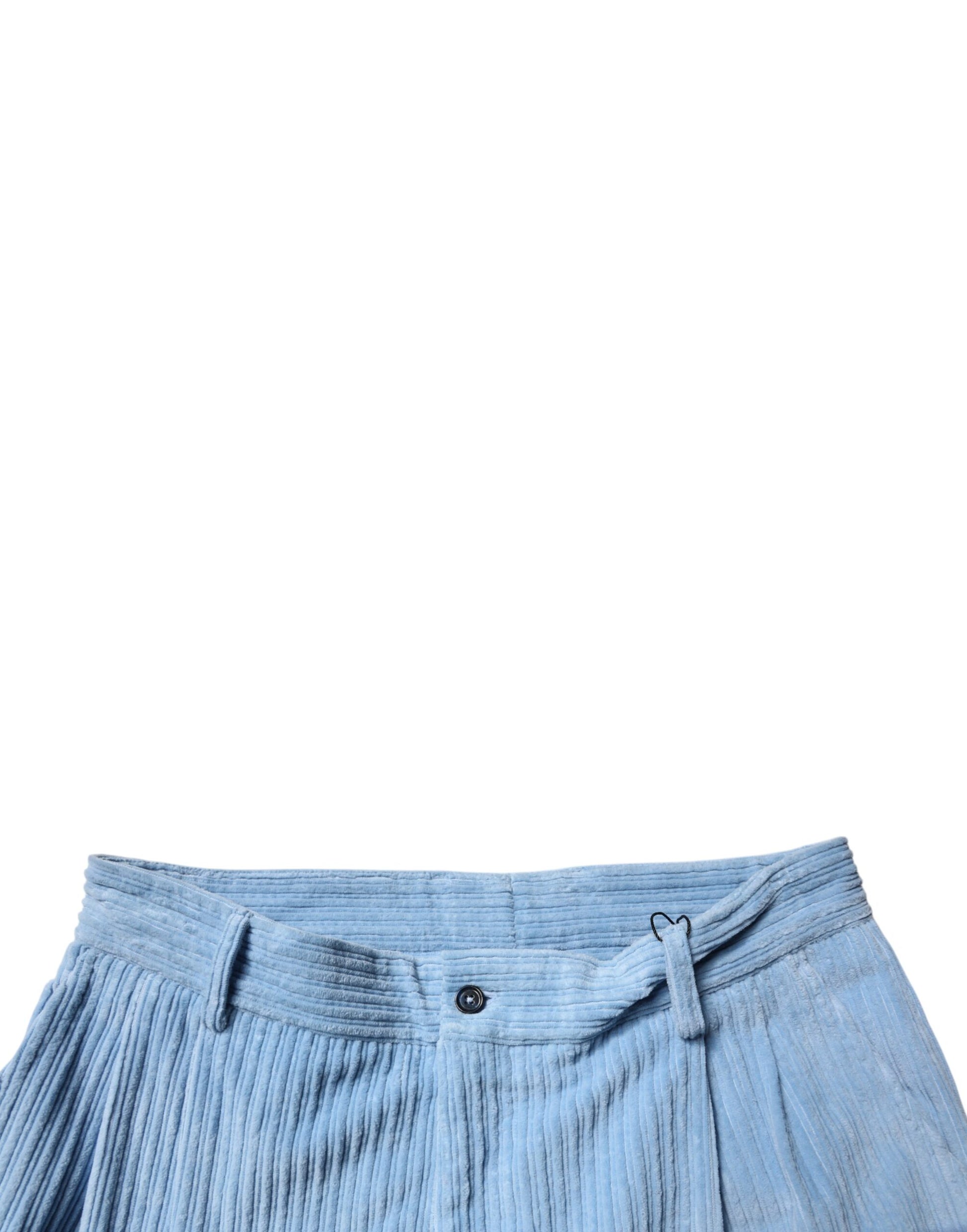 Dolce & Gabbana Light Blue Corduroy Cotton Skinny Denim Jeans Dolce & Gabbana