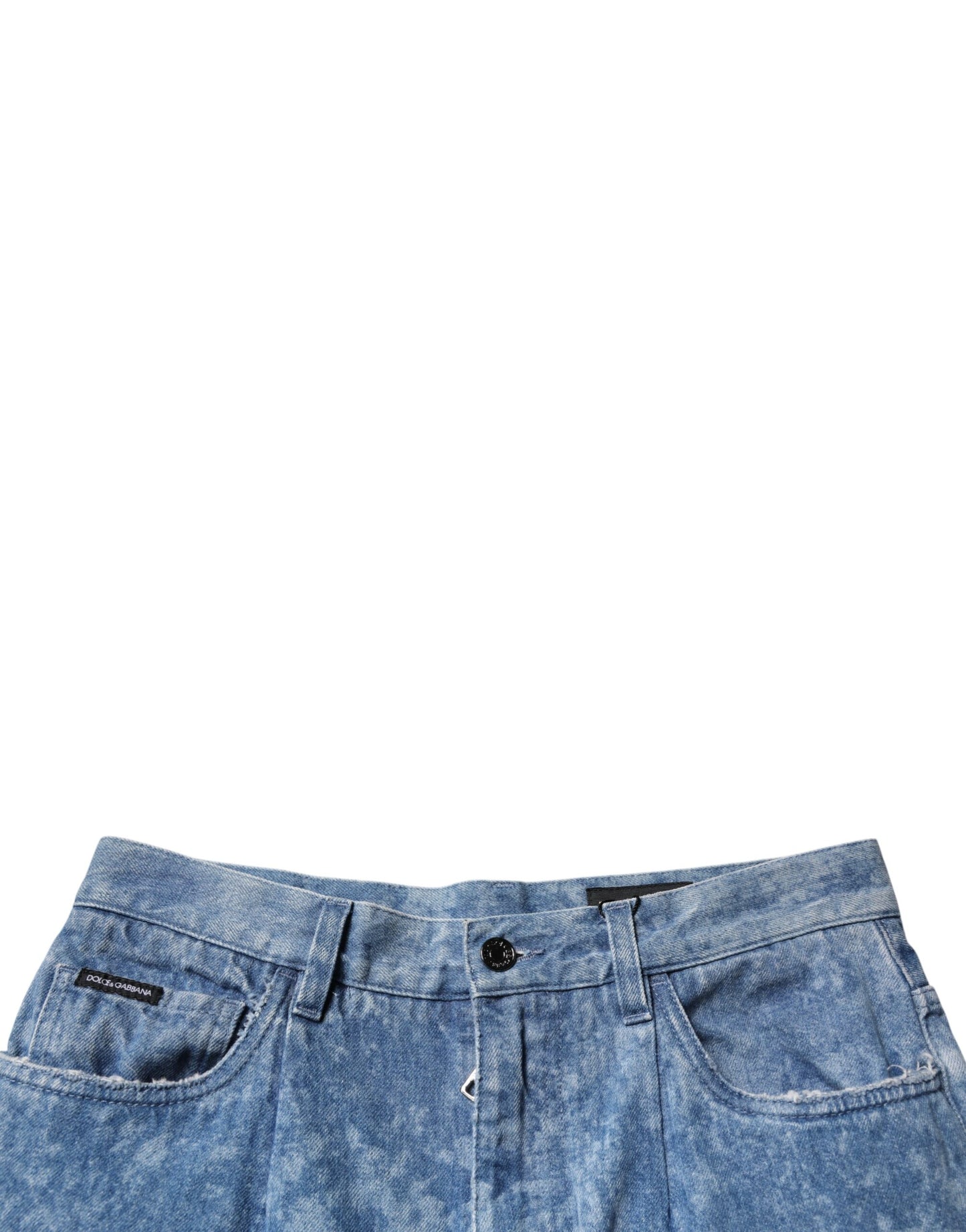 Dolce & Gabbana Blue Tie Dye Cotton Skinny Men Denim Jeans Dolce & Gabbana