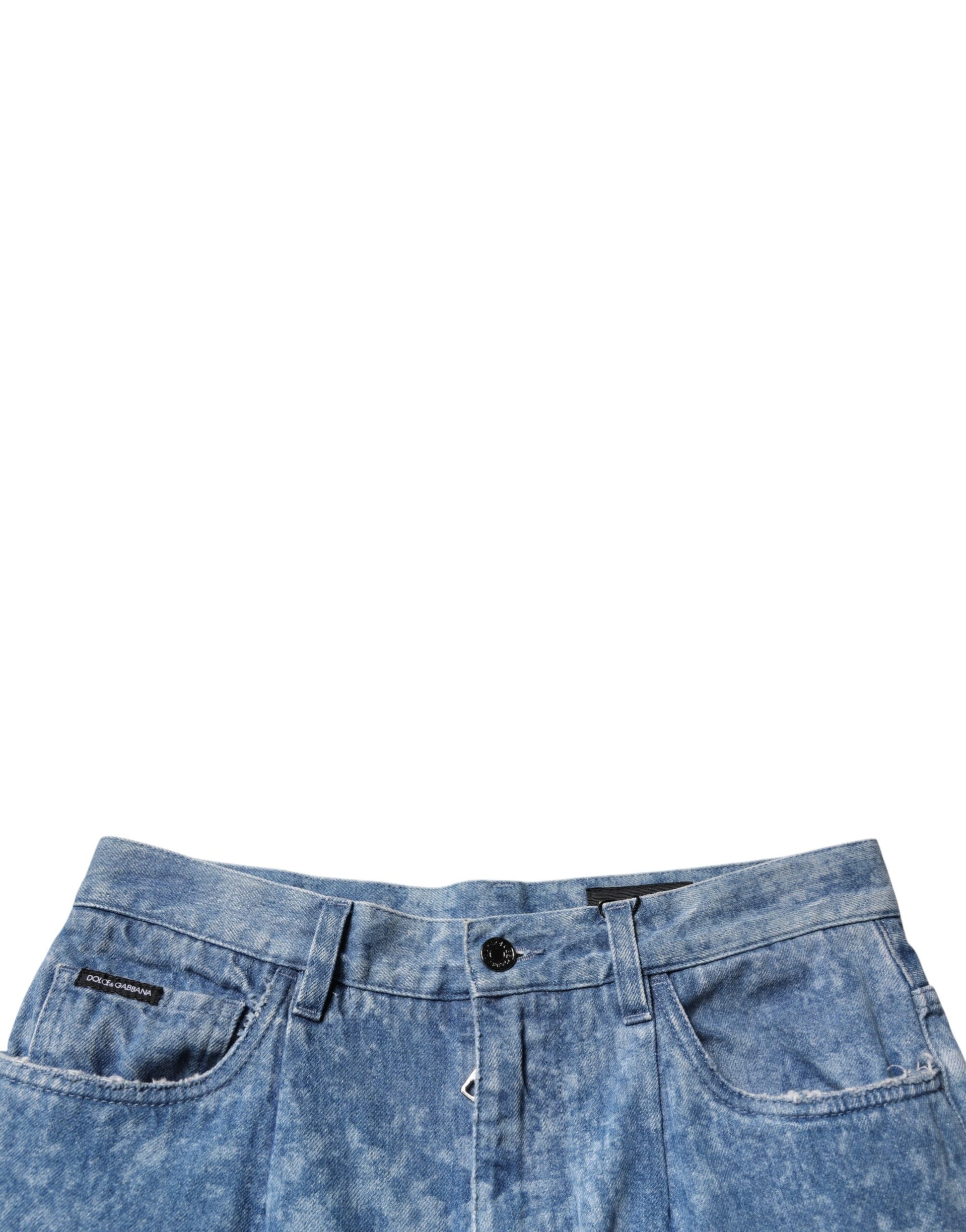 Dolce & Gabbana Blue Tie Dye Cotton Skinny Men Denim Jeans Dolce & Gabbana