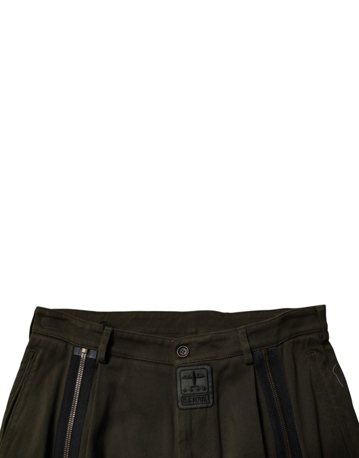 Dolce & Gabbana Dark Brown Cotton Jogger Cargo Pants Dolce & Gabbana