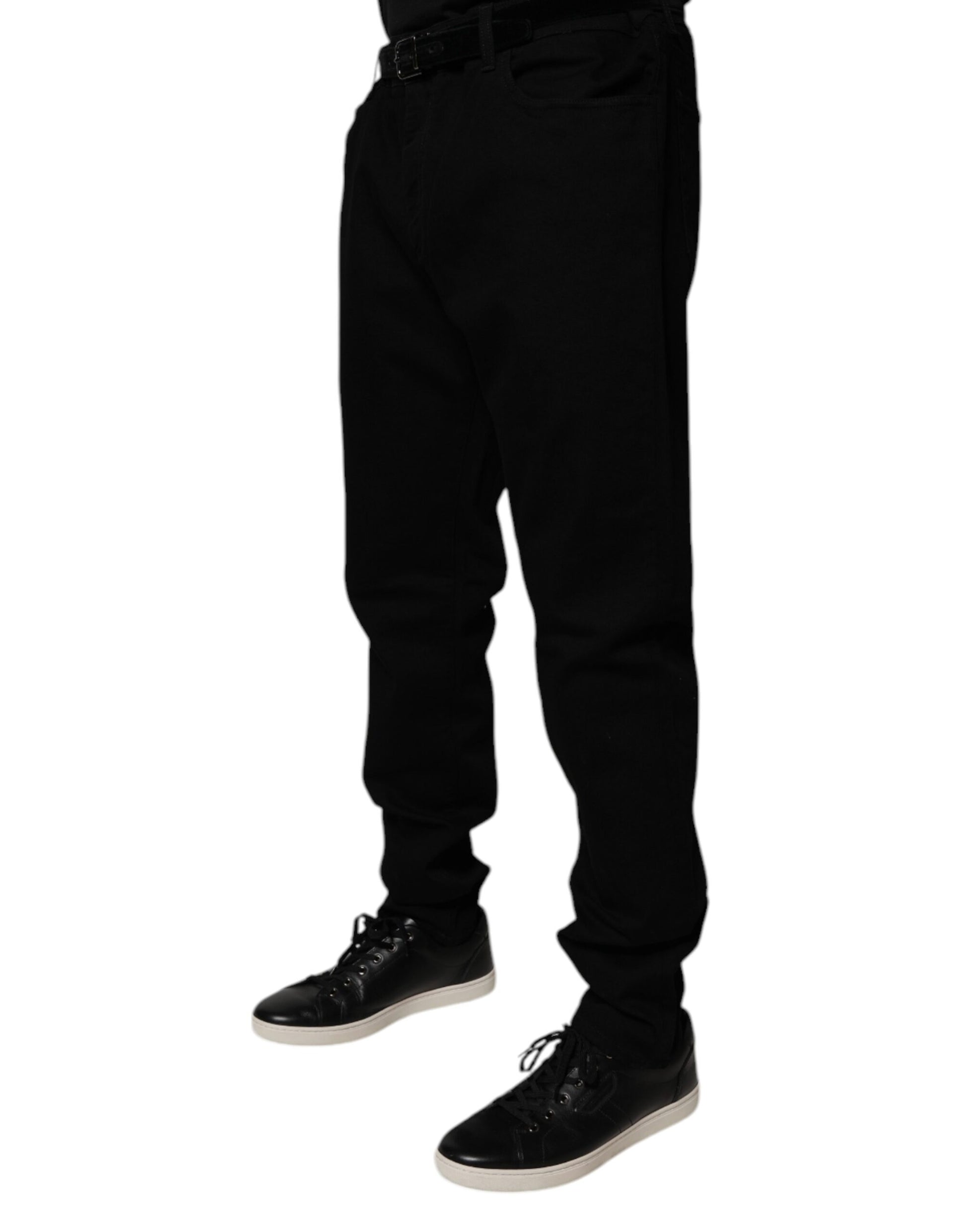 Dolce & Gabbana Black Cotton Stretch Slim Fit Denim Jeans Dolce & Gabbana