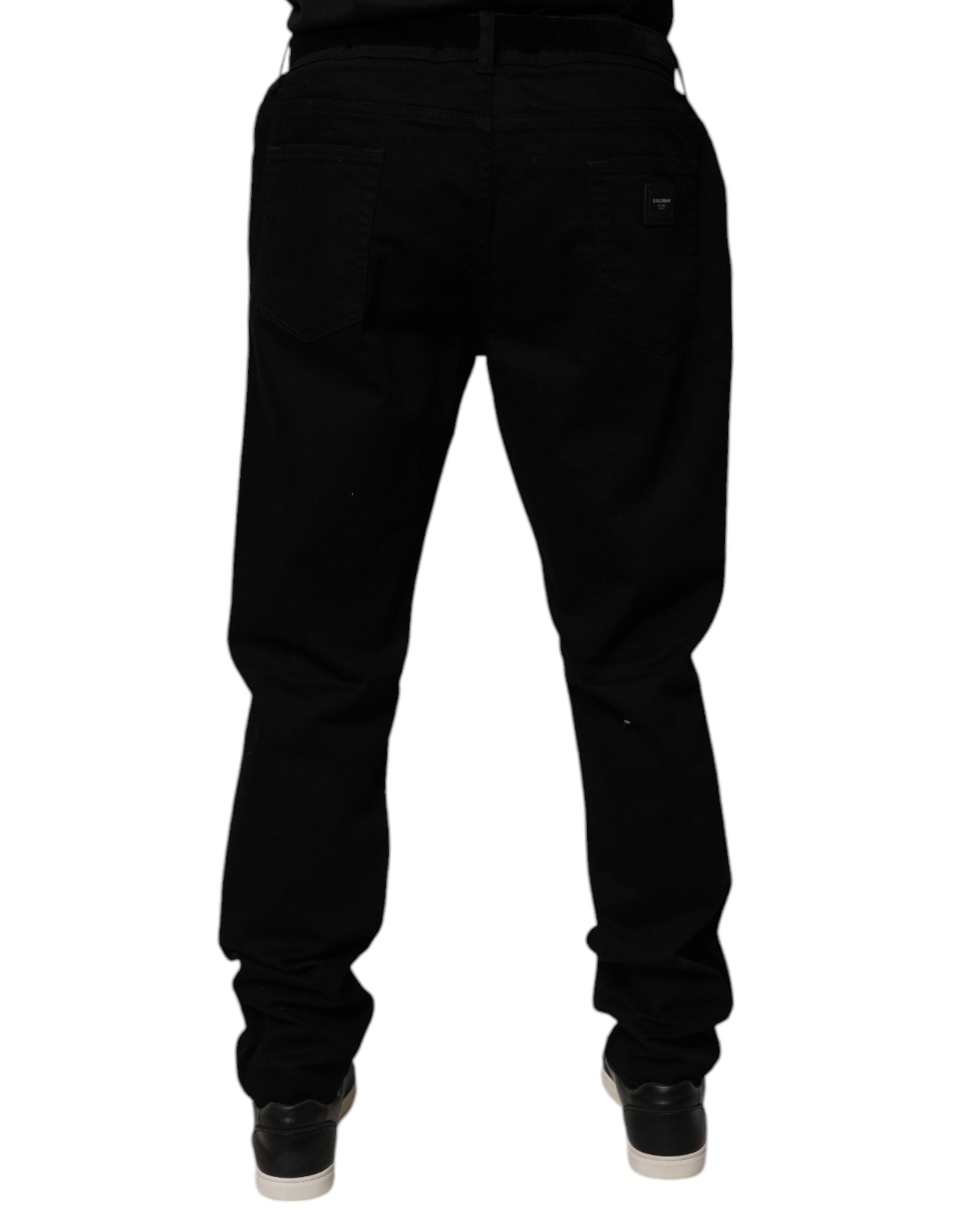 Dolce & Gabbana Black Cotton Stretch Slim Fit Denim Jeans Dolce & Gabbana