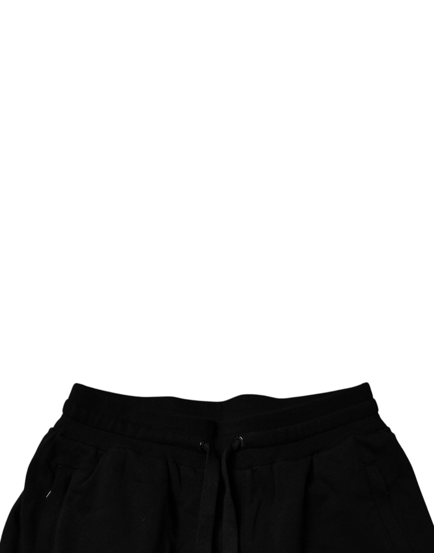 Dolce & Gabbana Black Cotton Mid Waist Jogger Sweatpants Pants Dolce & Gabbana