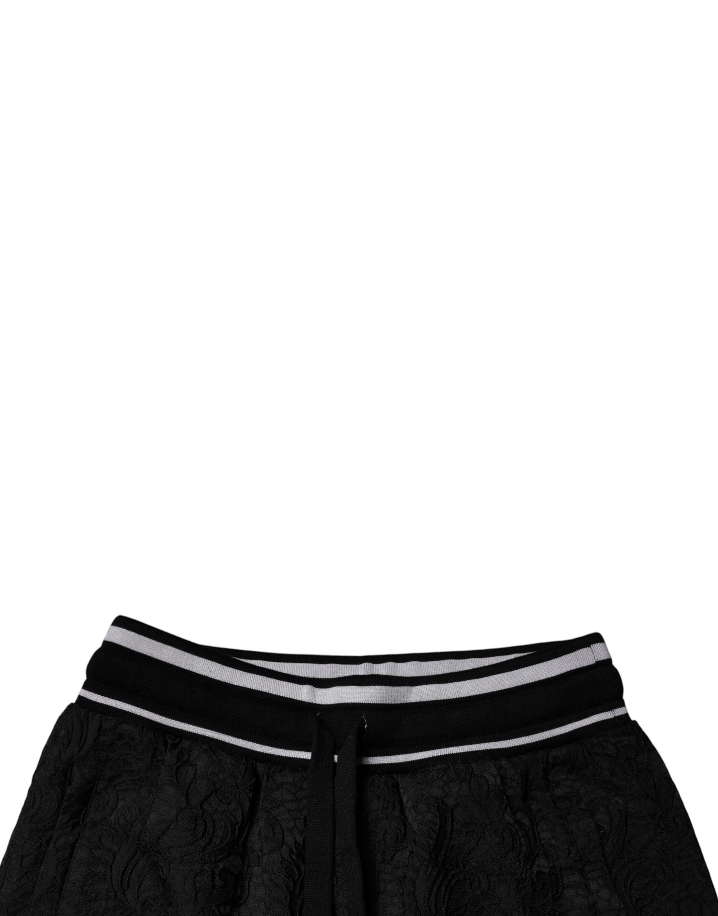 Dolce & Gabbana Black Mid Waist Jogger Men Sweatpants Pants Dolce & Gabbana