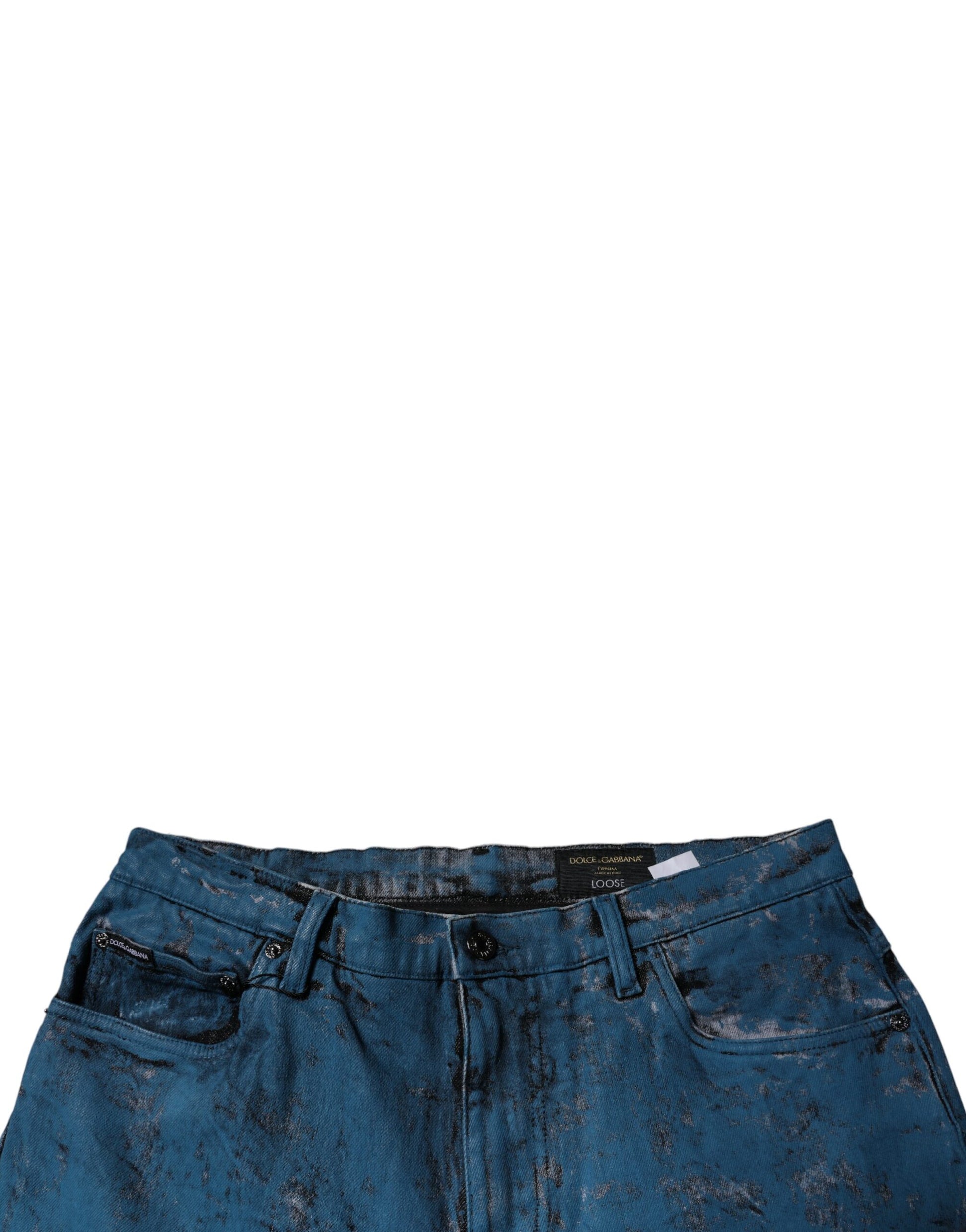Dolce & Gabbana Blue Tie Dye Cotton Skinny Men Denim Jeans Dolce & Gabbana