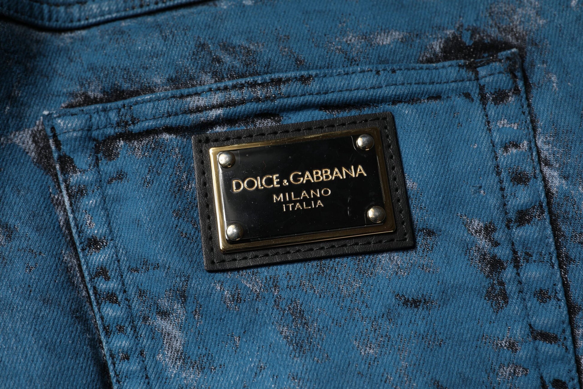Dolce & Gabbana Blue Tie Dye Cotton Skinny Men Denim Jeans Dolce & Gabbana
