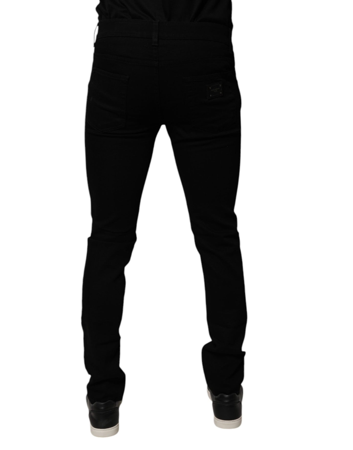 Dolce & Gabbana Black Sacred Heart Cotton Skinny Denim Jeans Dolce & Gabbana