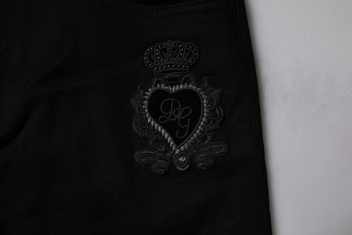 Dolce & Gabbana Black Sacred Heart Cotton Skinny Denim Jeans Dolce & Gabbana