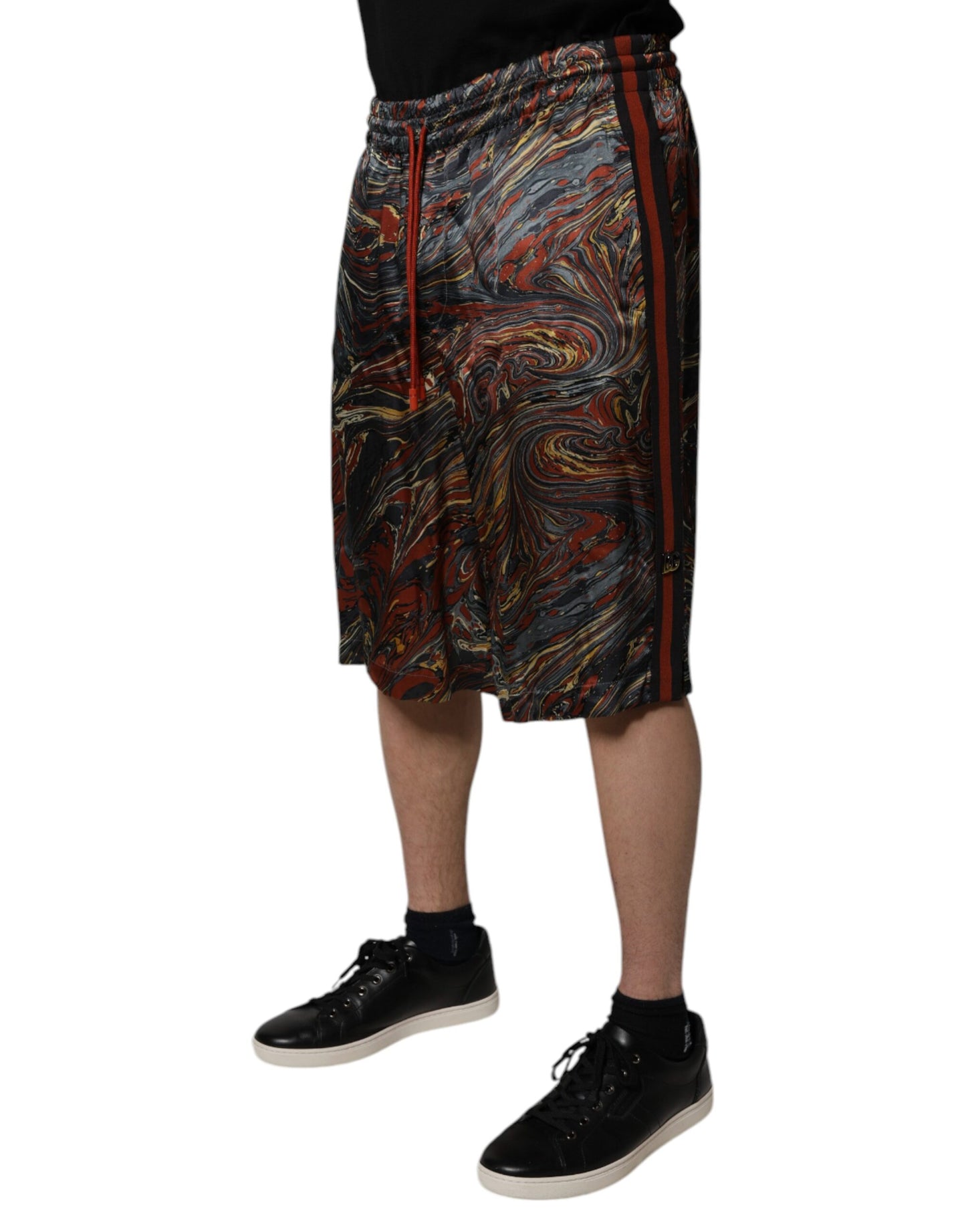Dolce & Gabbana Multicolor Marble Print Trouser Bermuda Shorts Dolce & Gabbana