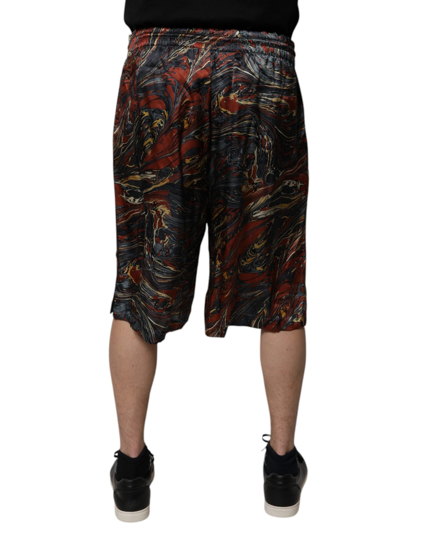 Dolce & Gabbana Multicolor Marble Print Trouser Bermuda Shorts Dolce & Gabbana