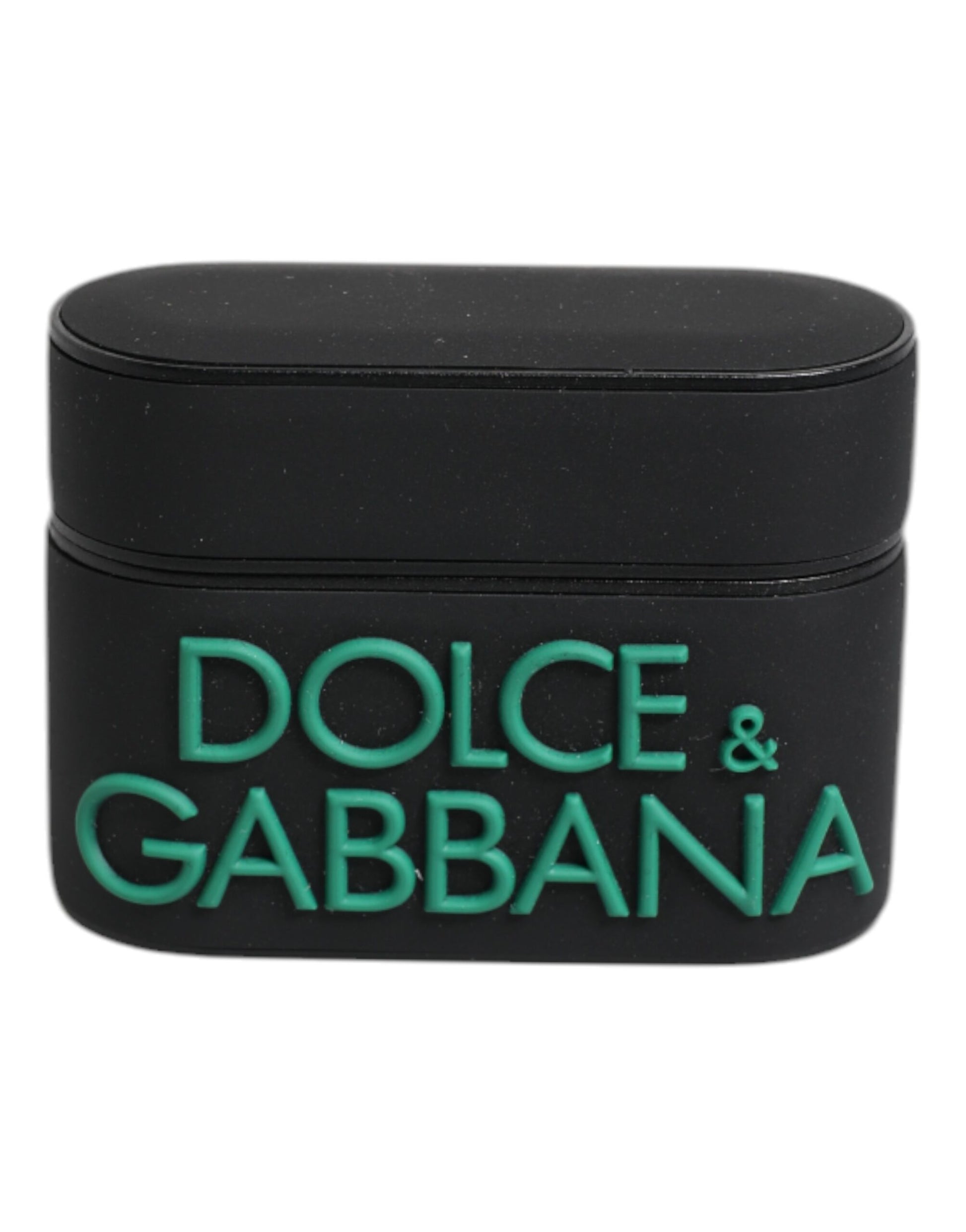Dolce & Gabbana Black Orange Silicone Embossed Logo Airpods Case Dolce & Gabbana