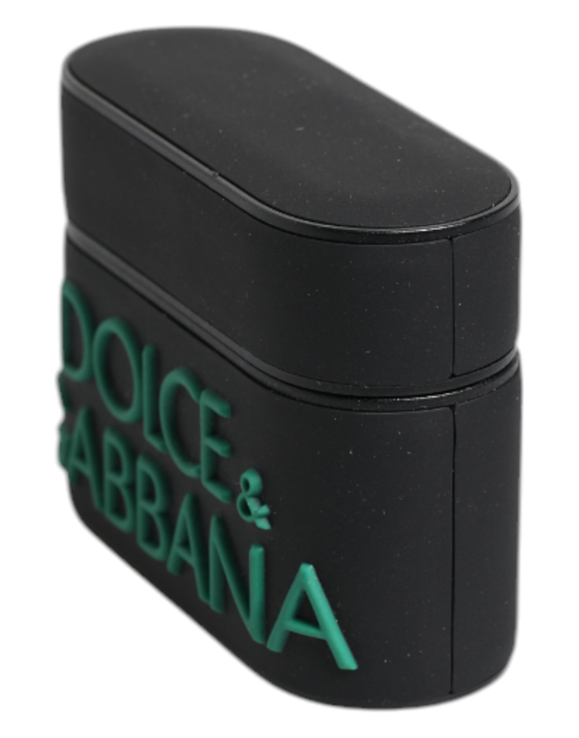 Dolce & Gabbana Black Orange Silicone Embossed Logo Airpods Case Dolce & Gabbana
