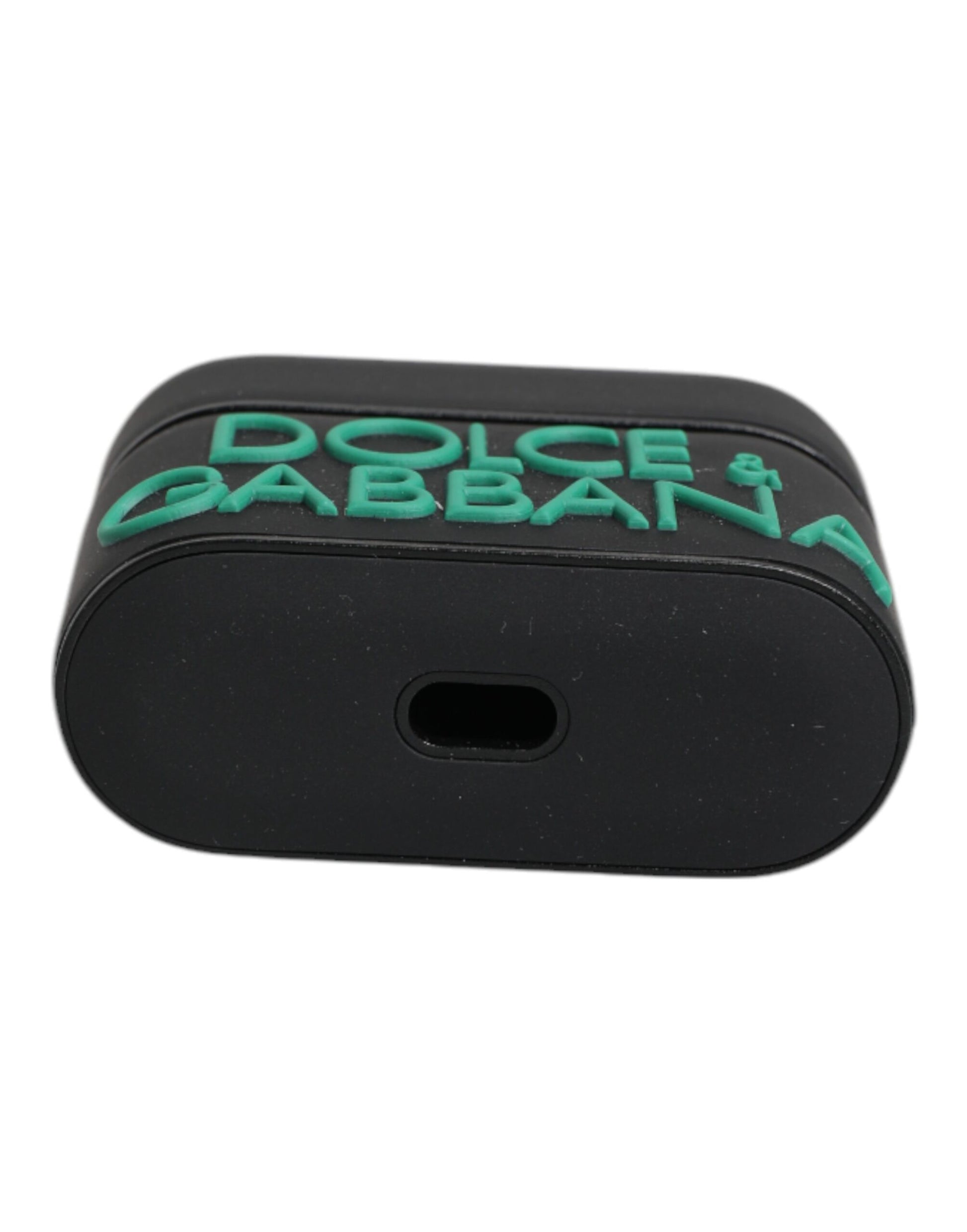 Dolce & Gabbana Black Orange Silicone Embossed Logo Airpods Case Dolce & Gabbana