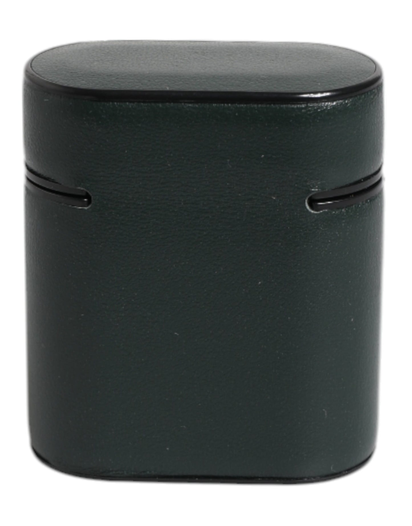 Dolce & Gabbana Black Calfskin Leather Logo Print Flip Holder Airpods Case Dolce & Gabbana