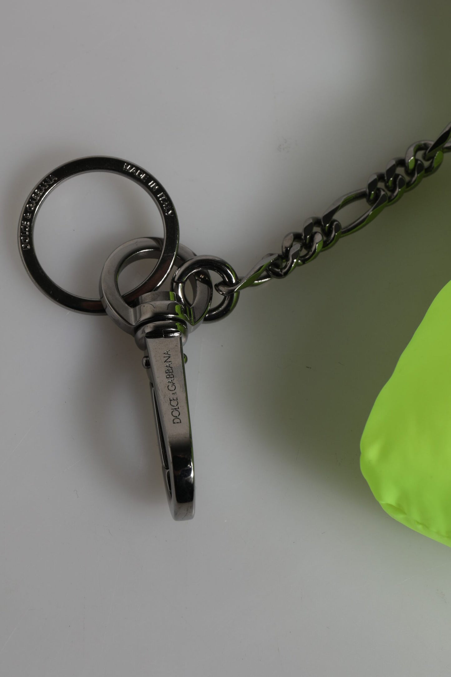 Dolce & Gabbana Green Bear Embroidered Logo Keychain Clasp Keyring Dolce & Gabbana