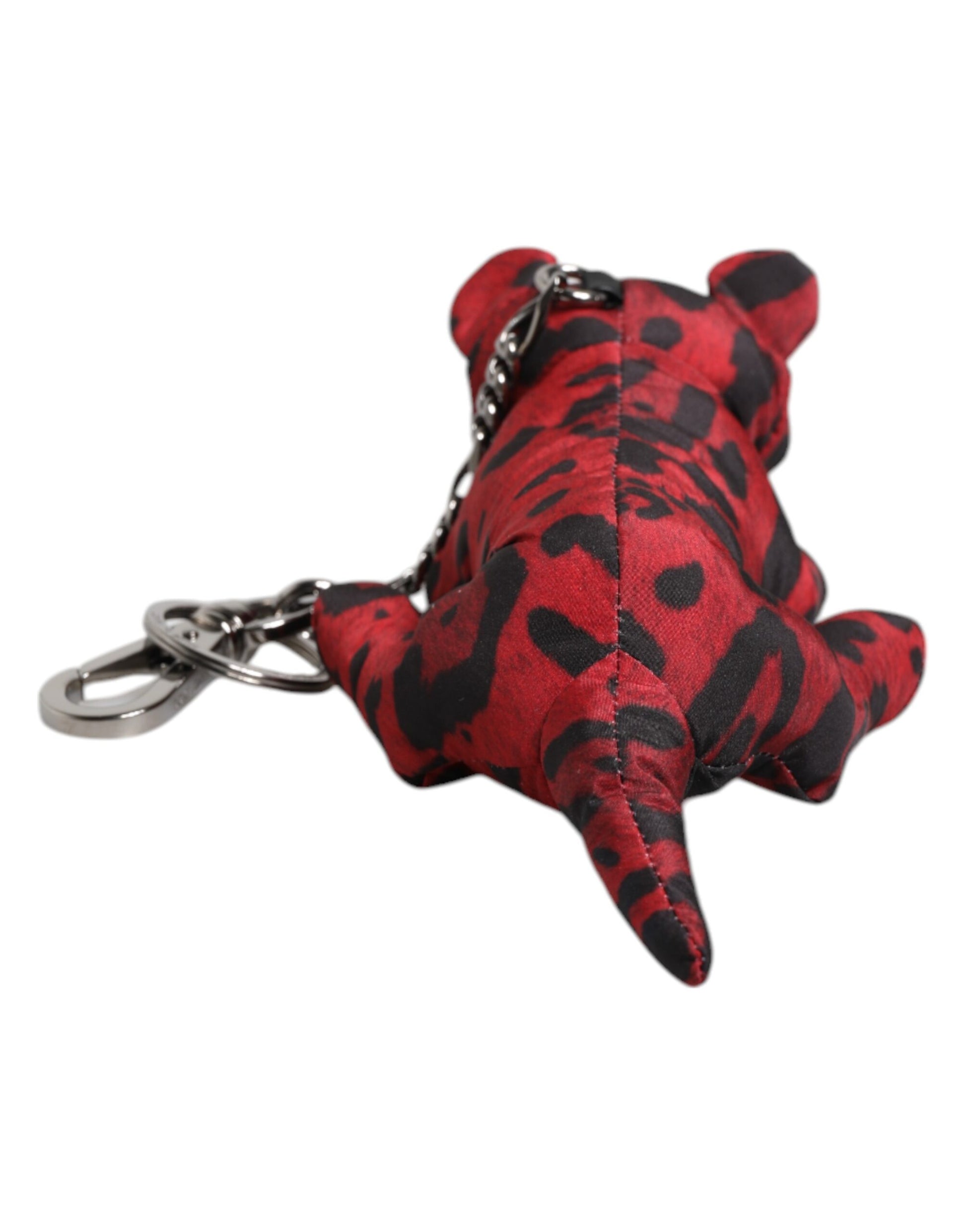 Dolce & Gabbana Red Black Polyester Animal Silhouette Keychain Keyring Dolce & Gabbana