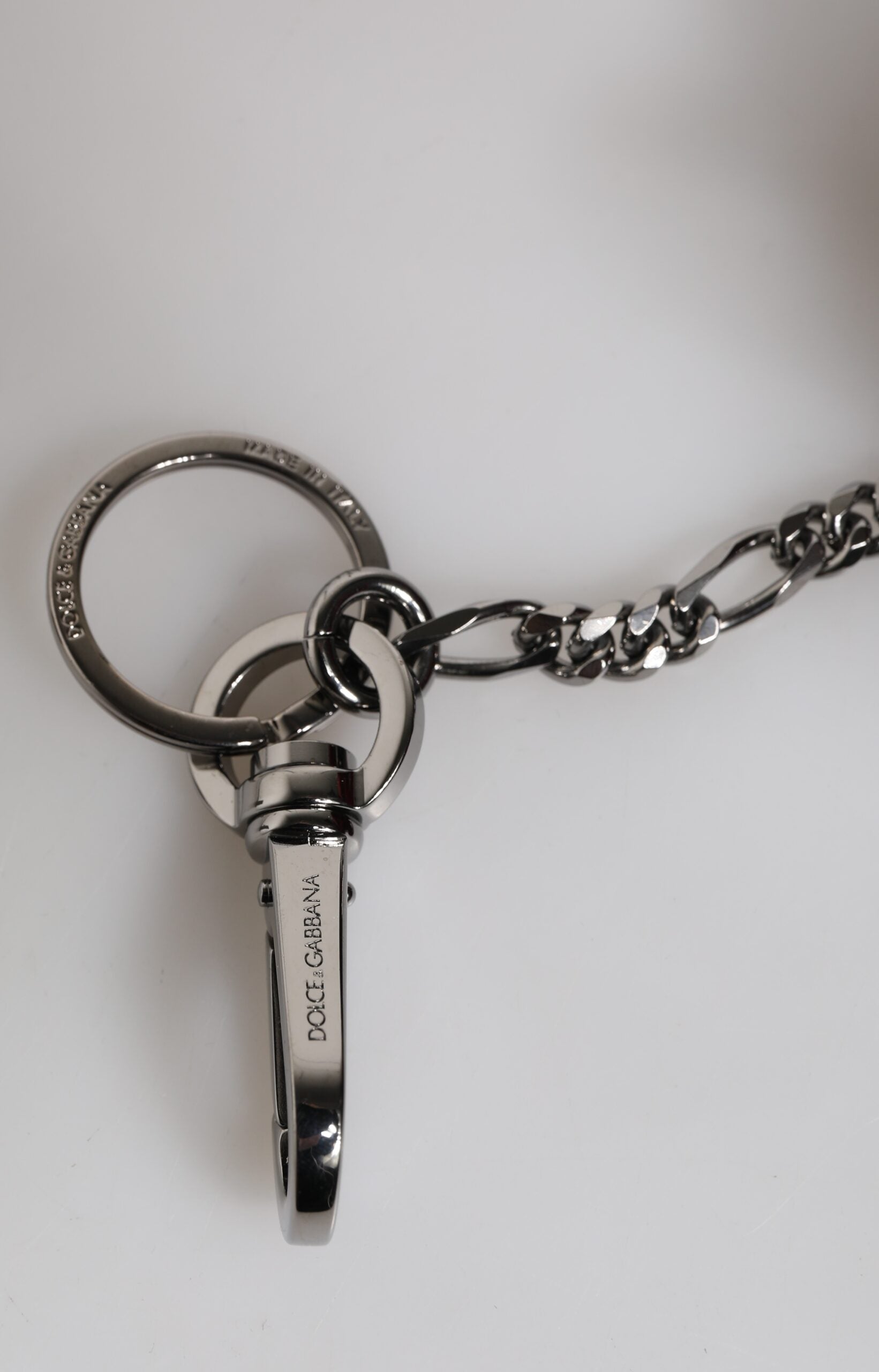 Dolce & Gabbana Red Black Polyester Animal Silhouette Keychain Keyring Dolce & Gabbana