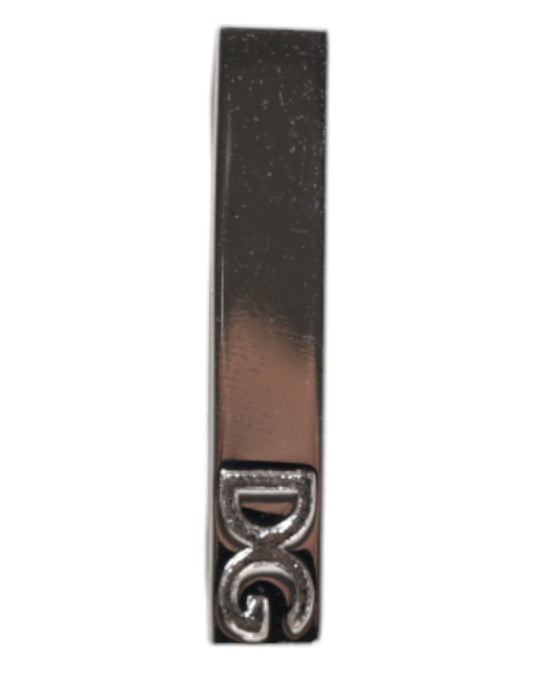 Dolce & Gabbana Silver Tone Brass Logo Branded Tie Clip Bar Dolce & Gabbana