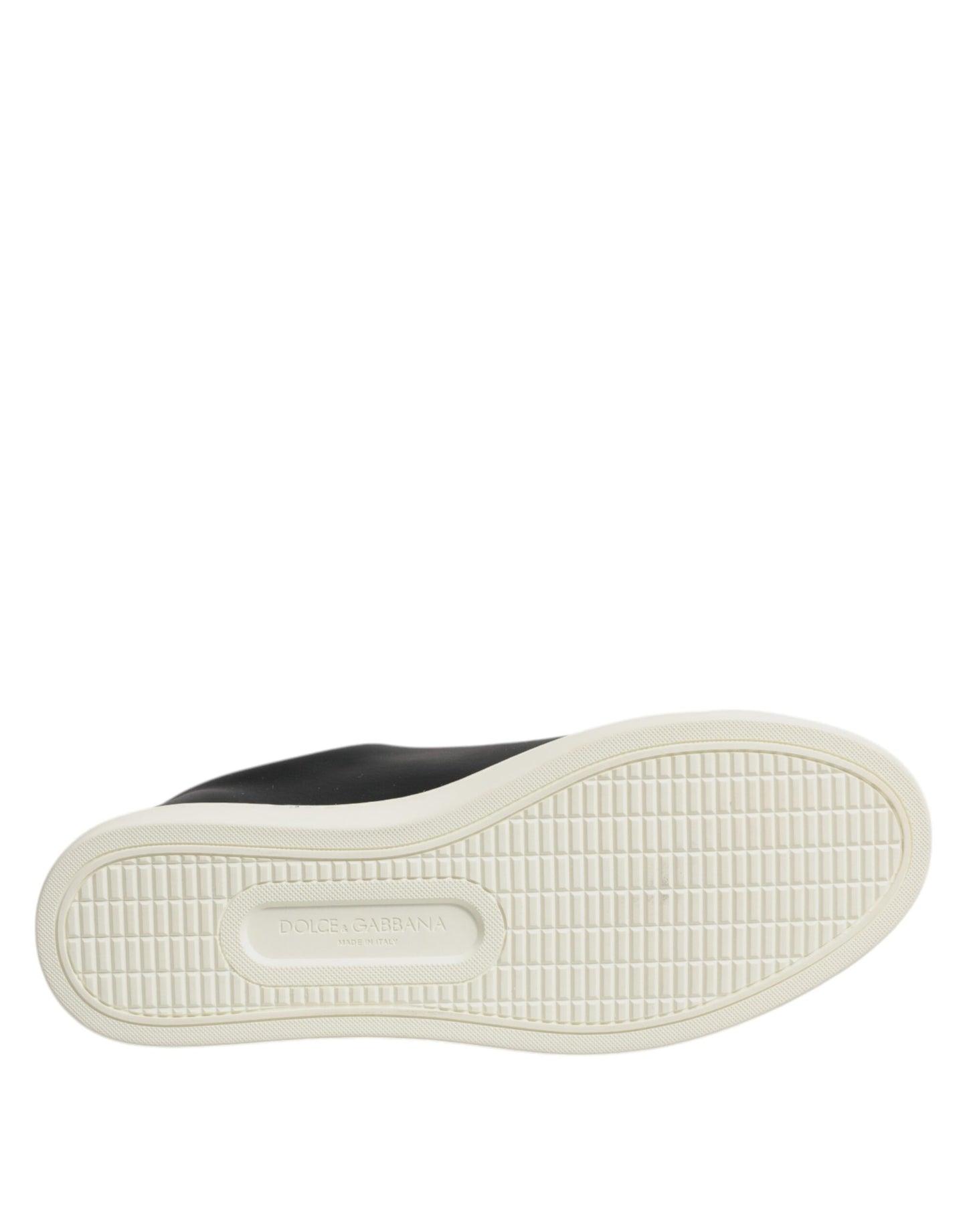 Dolce & Gabbana Black Leather Gold Red Heart Sneakers Shoes Dolce & Gabbana