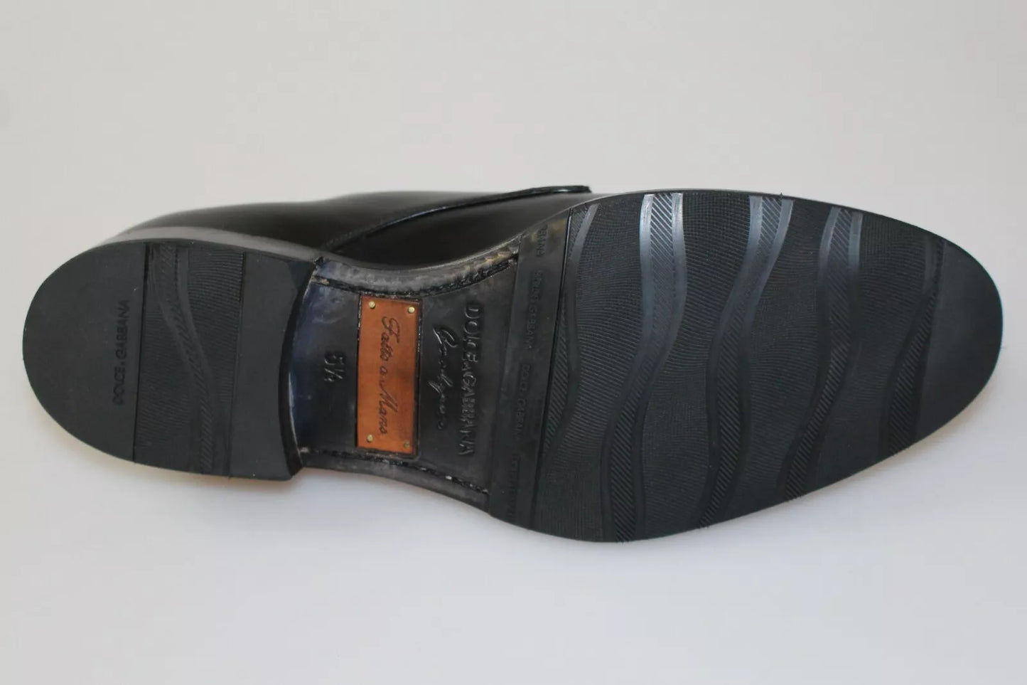 Dolce & Gabbana Black Leather SARTORIA Hand Made Shoes Dolce & Gabbana