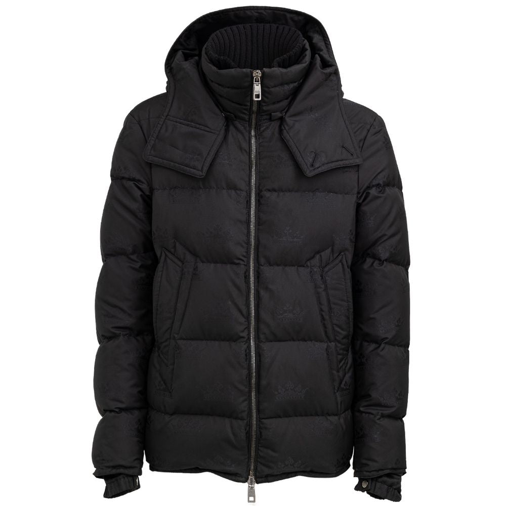 Dolce & Gabbana Black Cotton Jackets & Coat Dolce & Gabbana