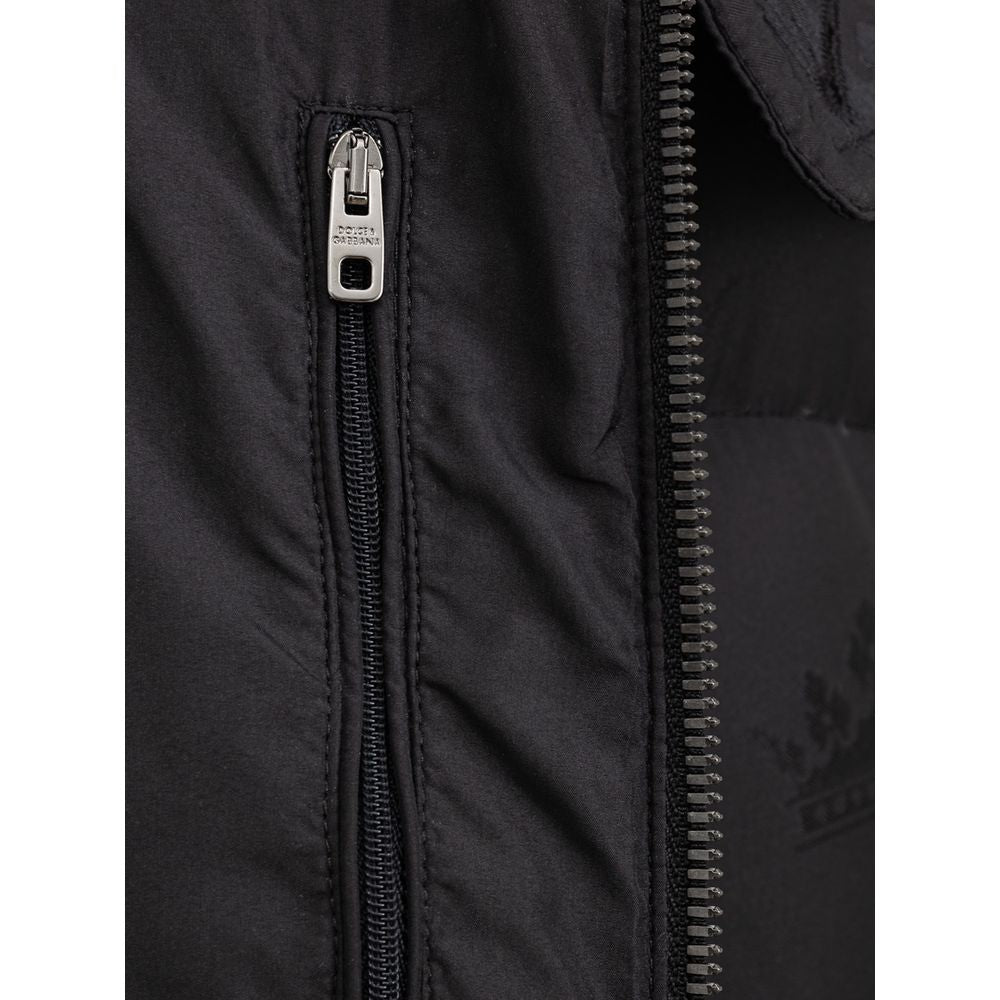 Dolce & Gabbana Black Cotton Jackets & Coat Dolce & Gabbana