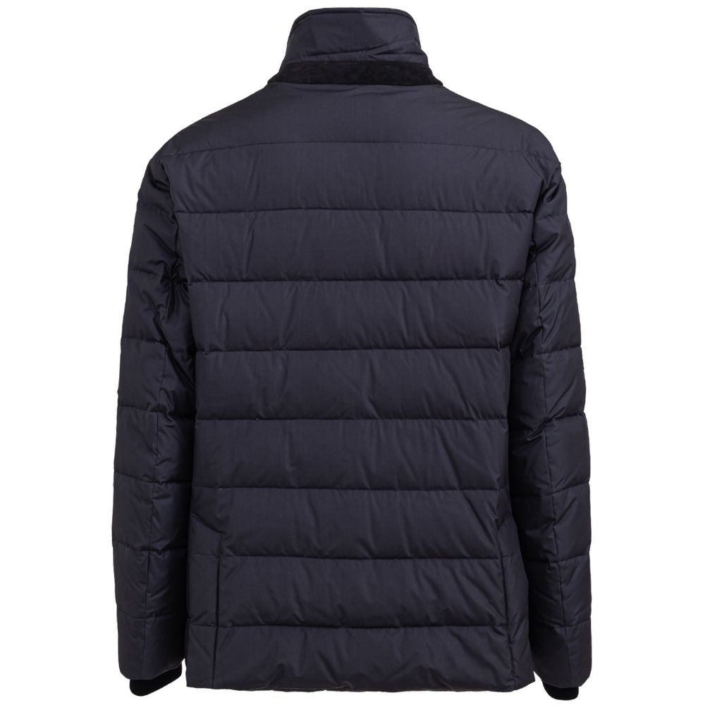 Dolce & Gabbana Blue Polyester Jackets & Coat Dolce & Gabbana