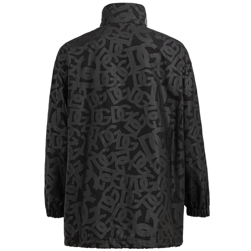 Dolce & Gabbana Black Polyester Jackets & Coat Dolce & Gabbana