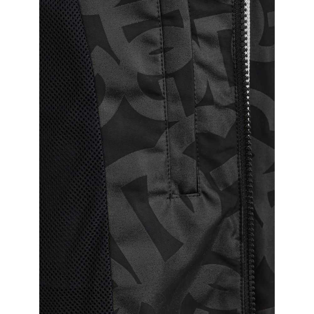 Dolce & Gabbana Black Polyester Jackets & Coat Dolce & Gabbana