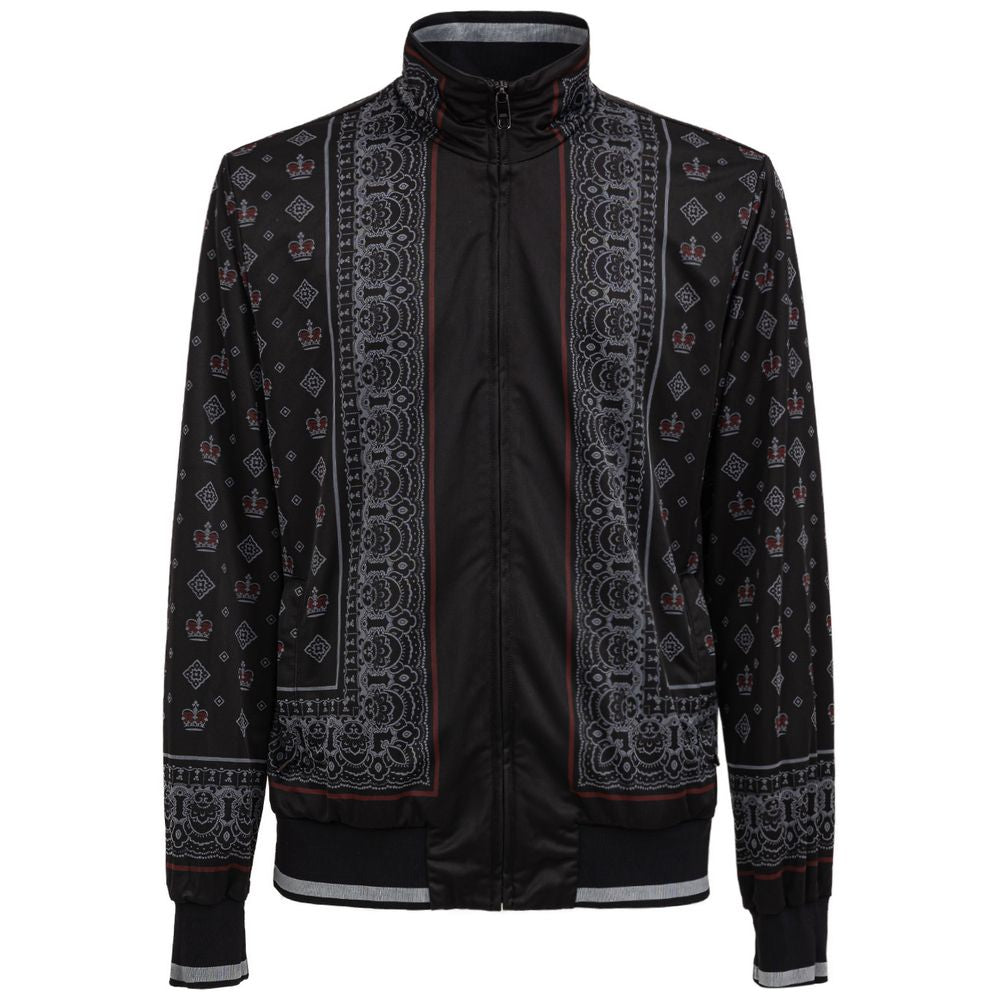 Dolce & Gabbana Black Polyester Sweatshirt Dolce & Gabbana