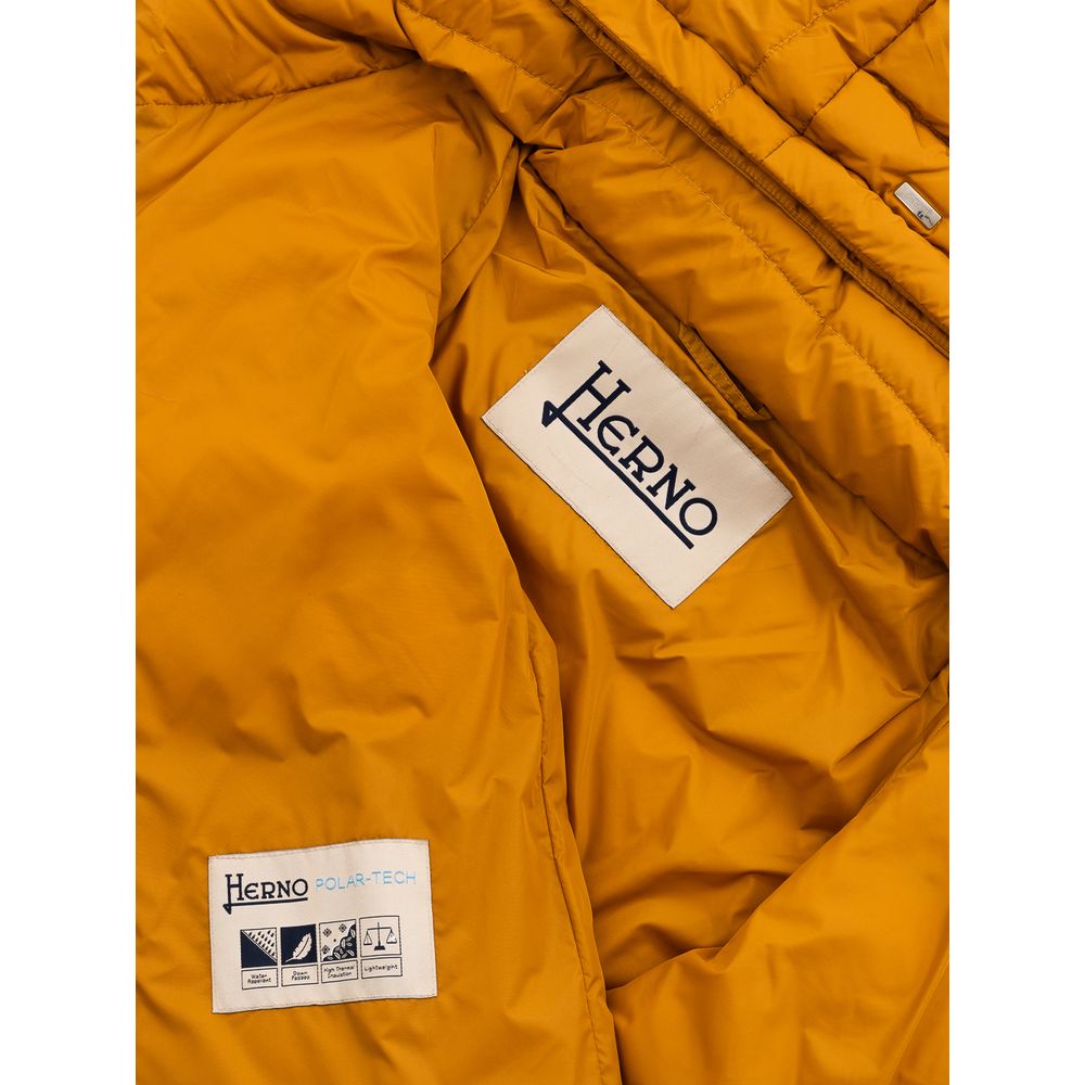 Herno Yellow Polyamide Jackets & Coat Herno
