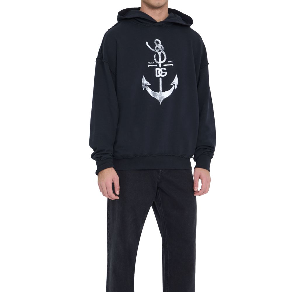 Dolce & Gabbana Blue Cotton Sweatshirt Dolce & Gabbana