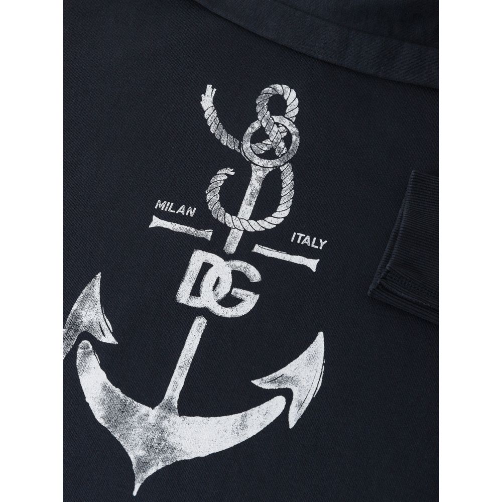 Dolce & Gabbana Blue Cotton Sweatshirt Dolce & Gabbana