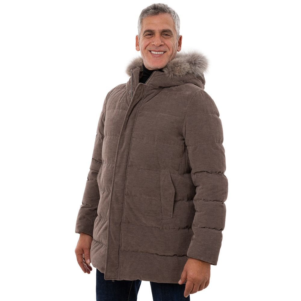 Herno Brown Cotton Jackets & Coat Herno