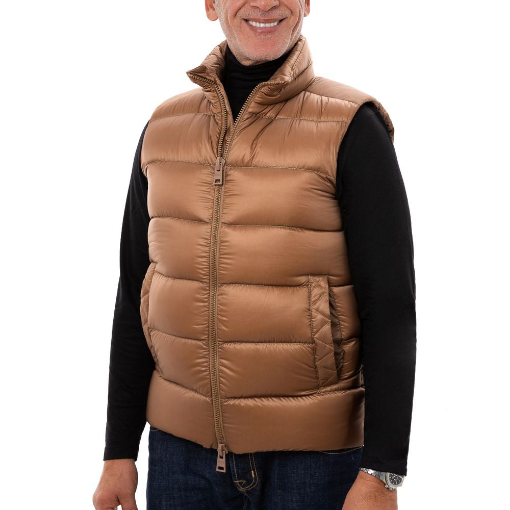 Herno Brown Polyamide Sleveless Jacket Herno