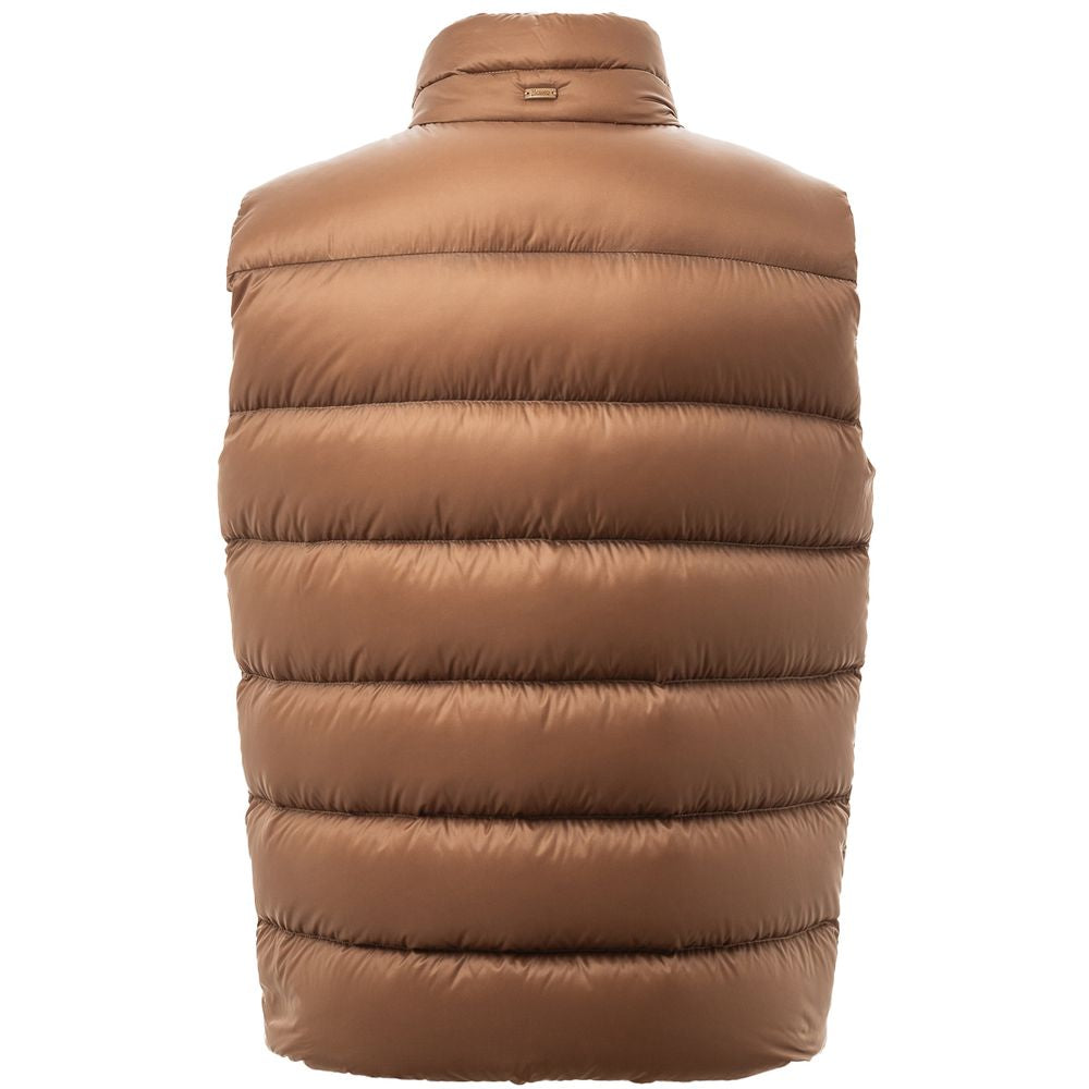 Herno Brown Polyamide Sleveless Jacket Herno