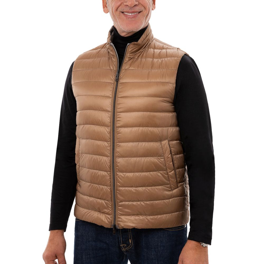 Herno Brown Polyamide Sleveless Jacket Herno
