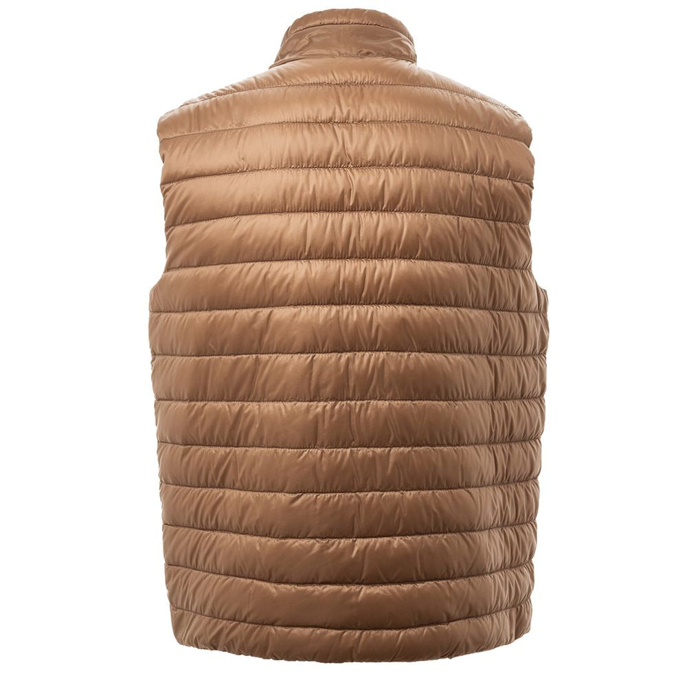 Herno Brown Polyamide Sleveless Jacket Herno