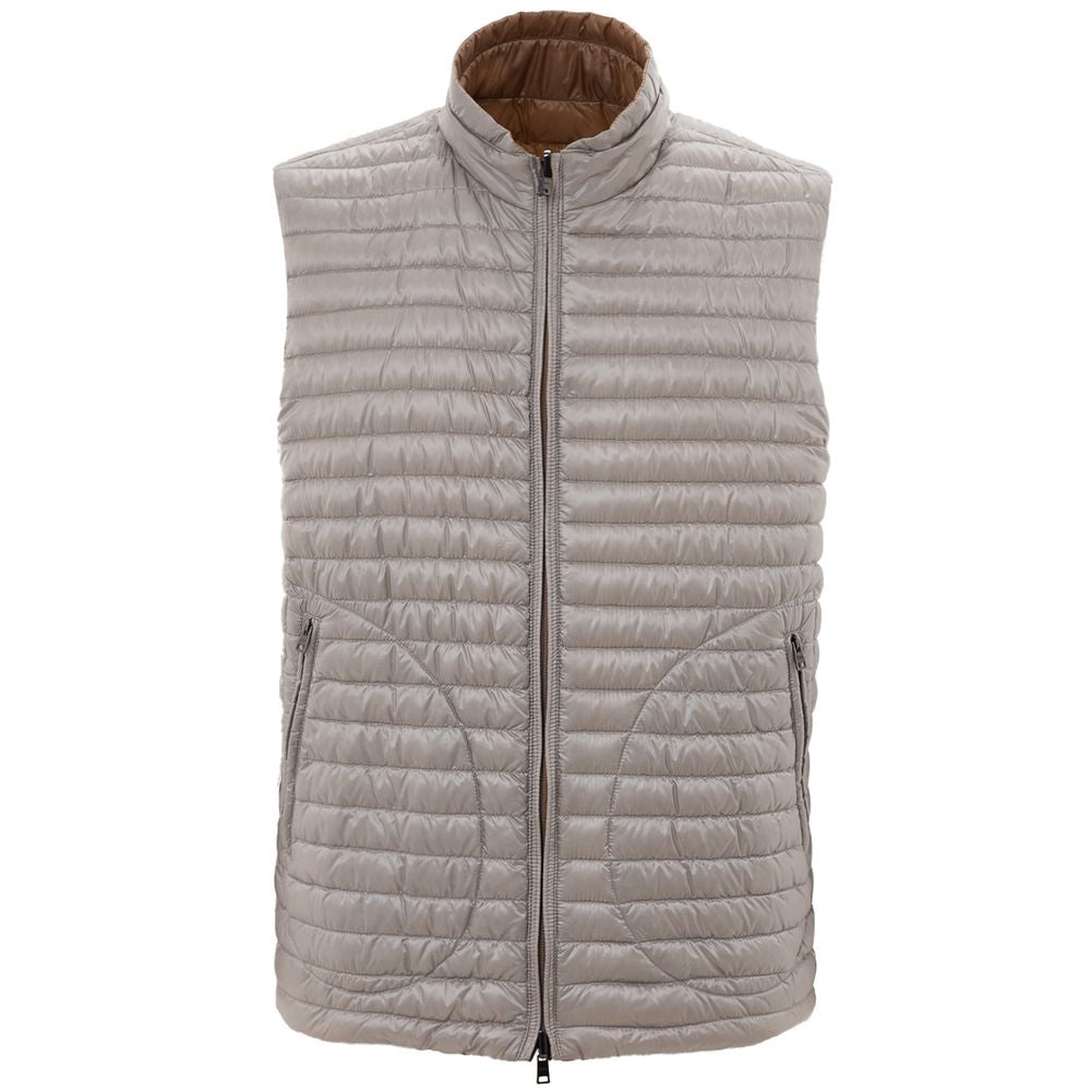 Herno Brown Polyamide Sleveless Jacket Herno