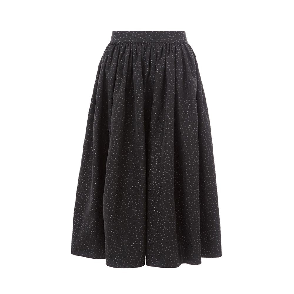 Lardini Elegant Black Polyethylene Midi Skirt Lardini