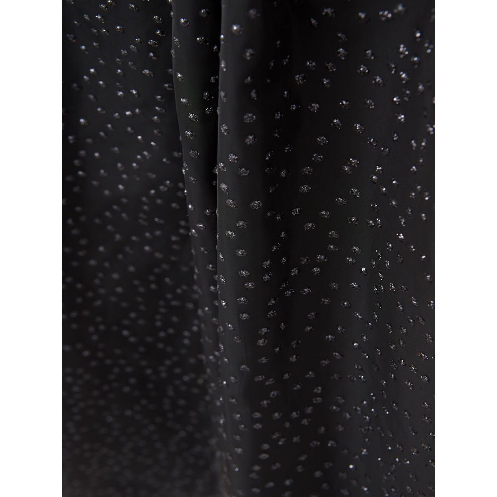 Lardini Elegant Black Polyethylene Midi Skirt Lardini
