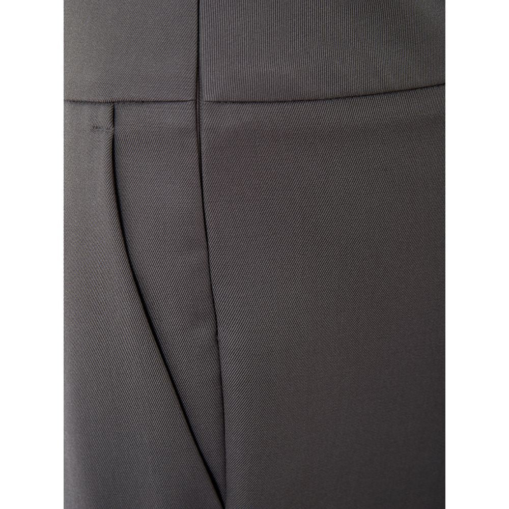 Lardini Chic Gray Wool Trousers for Sophisticated Style Lardini