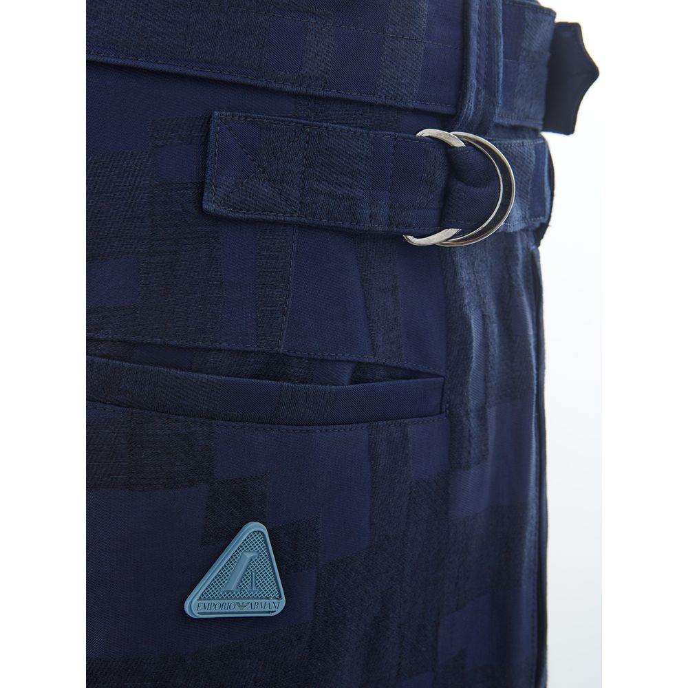 Emporio Armani Blue Linen Pant Emporio Armani
