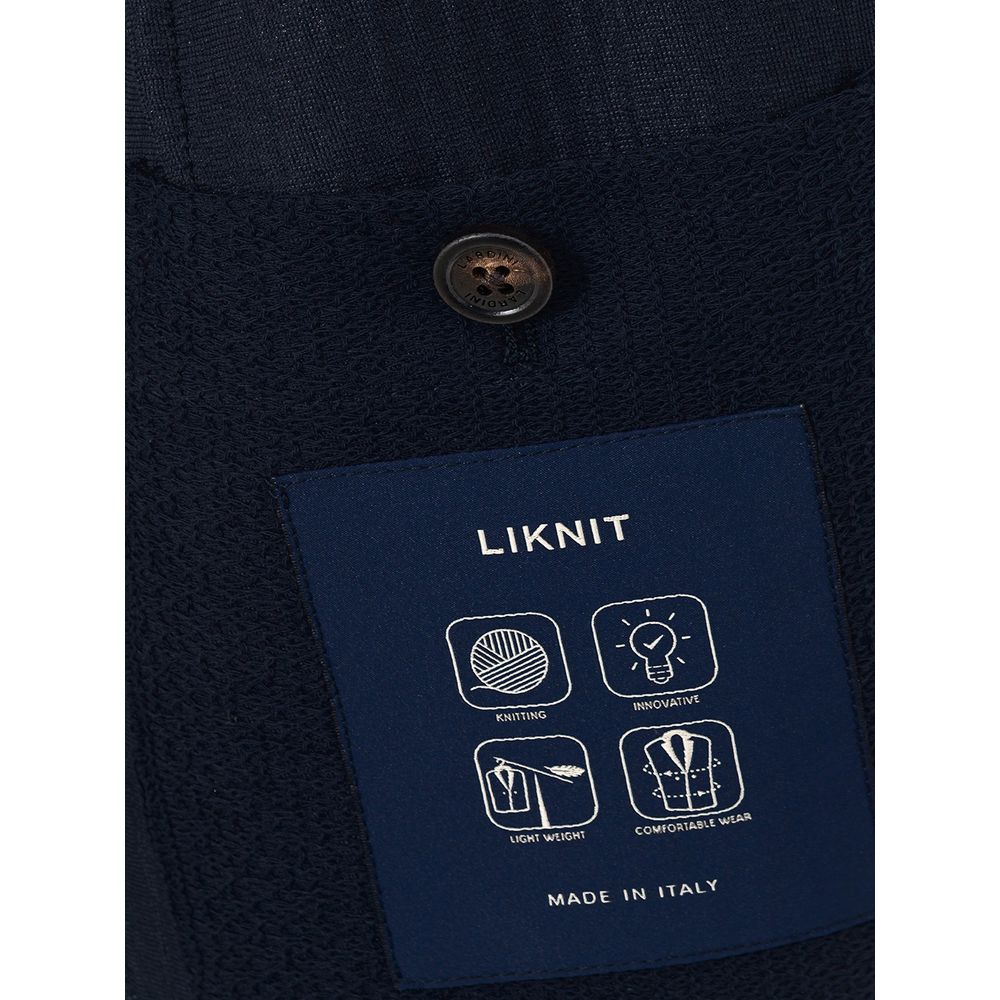 Lardini Blue Cotton Blazer Lardini