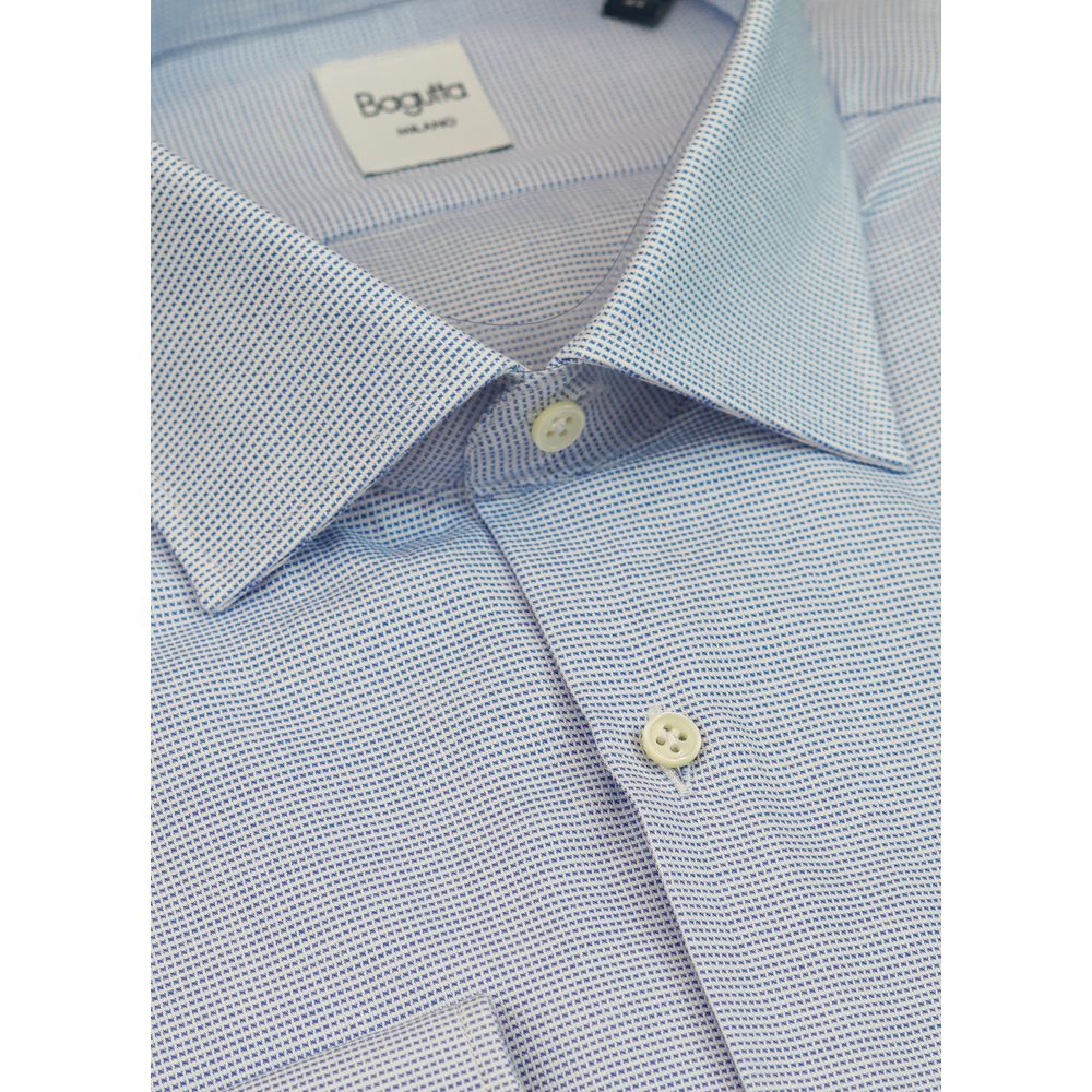 Bagutta Blue Cotton Men's Shirt Bagutta