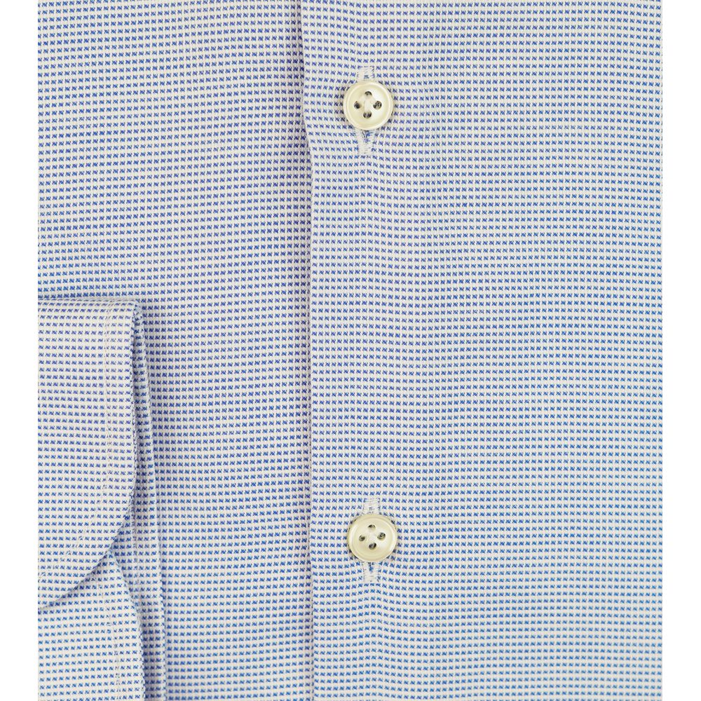 Bagutta Blue Cotton Men's Shirt Bagutta