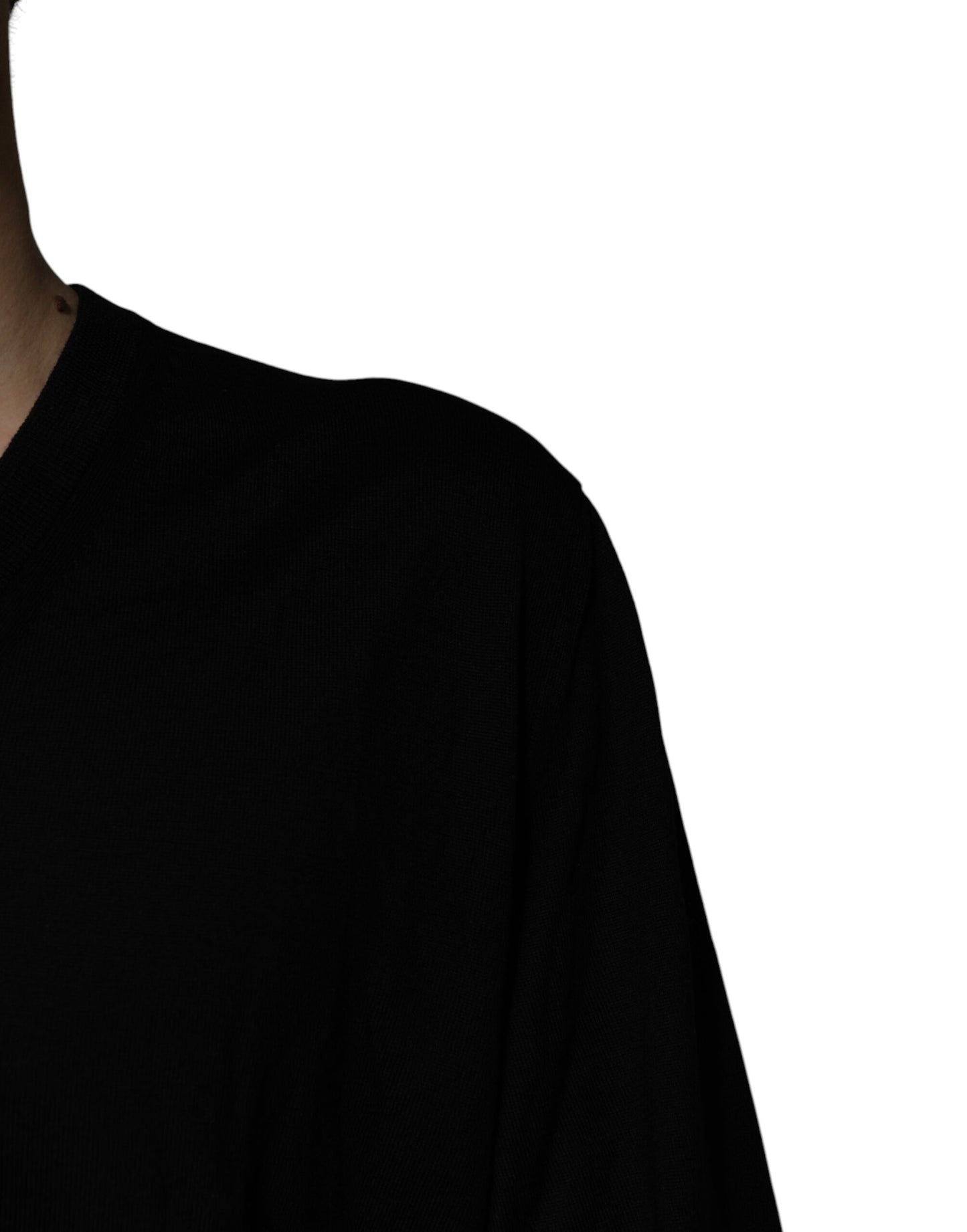 Dolce & Gabbana Black Camouflage V-neck Pullover Sweater Dolce & Gabbana