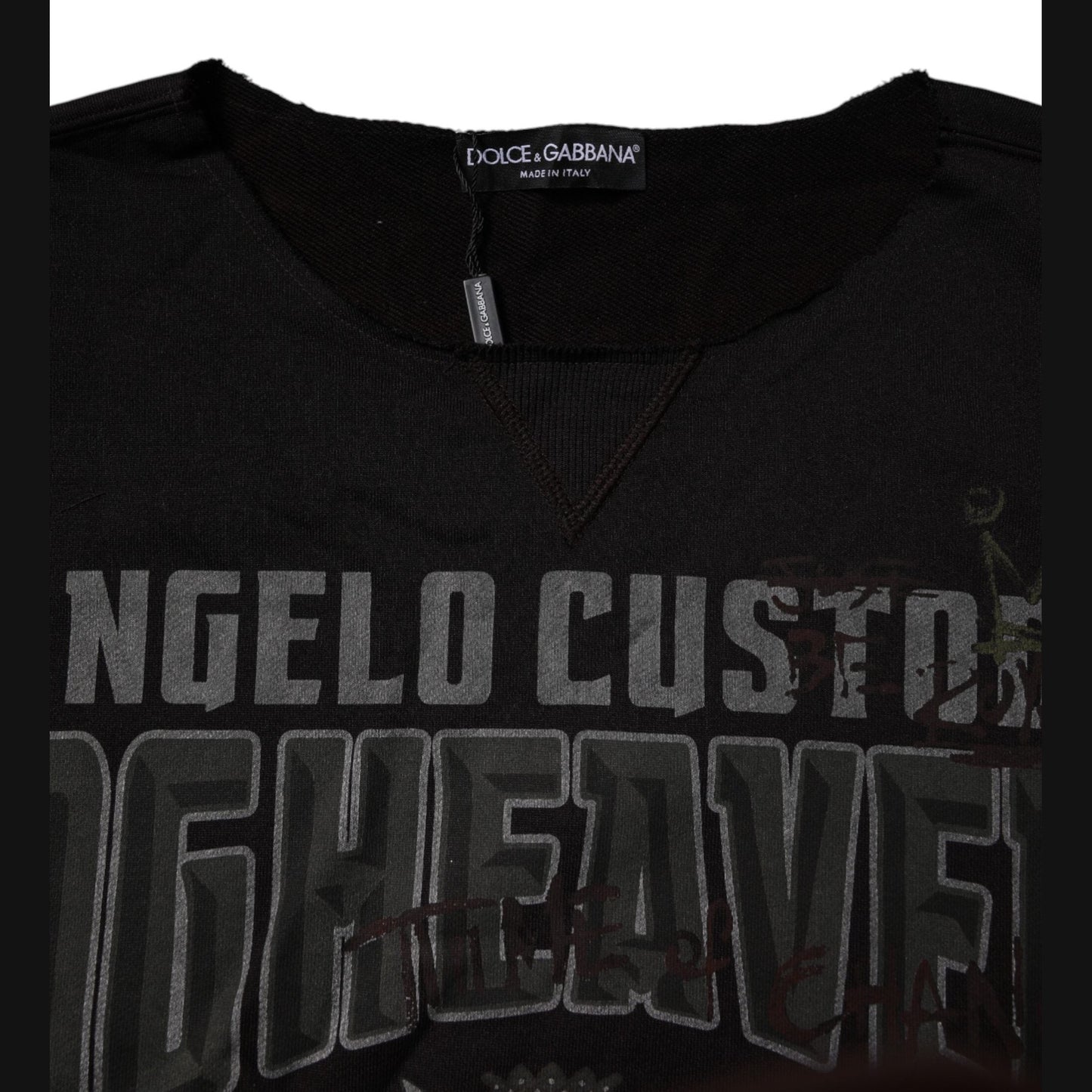 Dolce & Gabbana Black DG Heaven Crew Neck Pullover Sweater