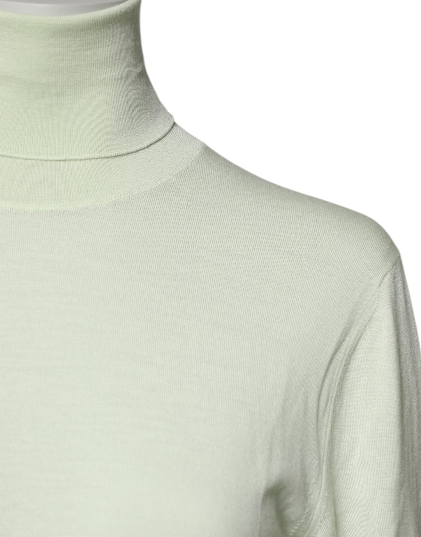 Dolce & Gabbana Light Green Wool Turtleneck Pullover Sweater Dolce & Gabbana