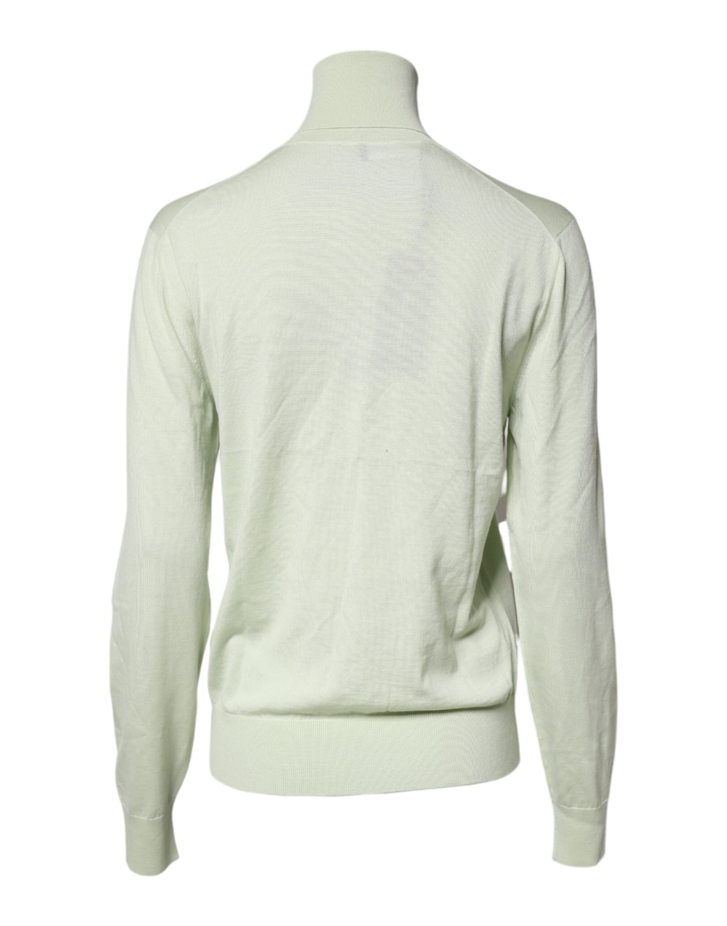 Dolce & Gabbana Light Green Wool Turtleneck Pullover Sweater Dolce & Gabbana
